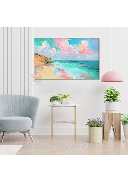 Kanvas Yatay Duvar Tablosu Kanvas Doganin Renkleri5 Ev Ofis Salon Modern Duvar Tablosu modelleri
