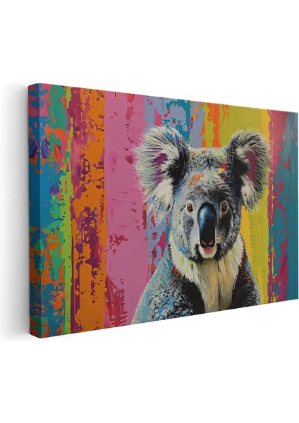 Kanvas Yatay Duvar Tablosu Kanvas Renkli Koala Ev Ofis Salon Modern Duvar Tablosu