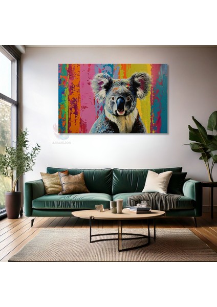 Kanvas Yatay Duvar Tablosu Kanvas Renkli Koala Ev Ofis Salon Modern Duvar Tablosu fiyatları