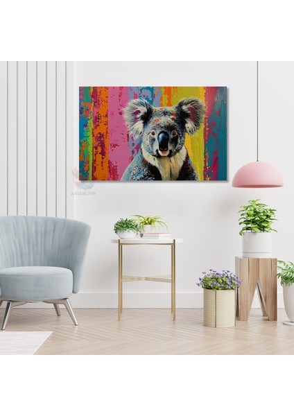 Kanvas Yatay Duvar Tablosu Kanvas Renkli Koala Ev Ofis Salon Modern Duvar Tablosu modelleri