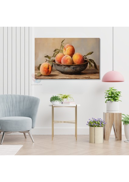Kanvas Yatay Duvar Tablosu Kanvas Naturmort Seftaliler Ev Ofis Salon Modern Duvar Tablosu fiyatları