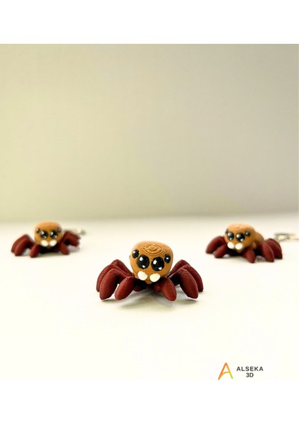 - 3D Baskı Tarantula Figürlü Anahtarlık