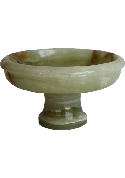 Oniks Doğal Taş Üzüm Seti 6’’ Ayaklı Çanak ile 50 Taneli Üzüm. El Yapımı, Feng Shui Dekor indirimleri