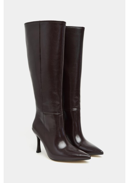 Hardy Kahve Mat Sivri Burun Ince Topuklu Kadın Çizme indirimleri