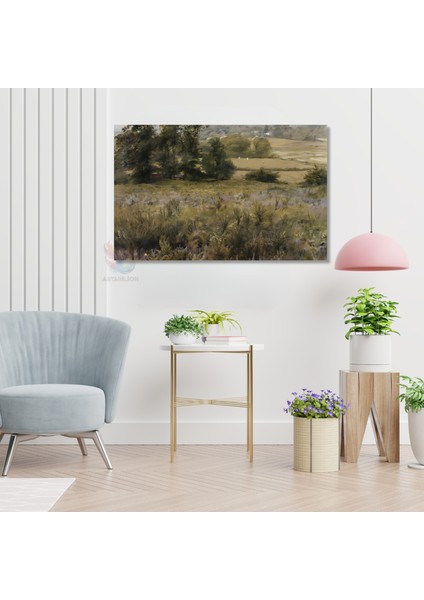 Kanvas Yatay Duvar Tablosu Kanvas Vintage Doga Manzarasi2 Ev Ofis Salon Modern Duvar Tablosu modelleri