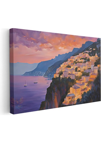 Kanvas Yatay Duvar Tablosu Kanvas Avrupa Sehir Manzarasi2 Ev Ofis Salon Modern Duvar Tablosu