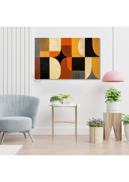 Kanvas Yatay Duvar Tablosu Kanvas Geometrik Sekiller3 Ev Ofis Salon Modern Duvar Tablosu modelleri