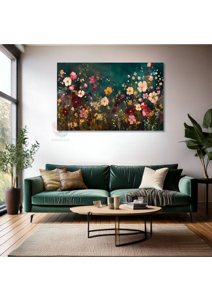 Kanvas Yatay Duvar Tablosu Kanvas Cicek BAHCESI44 Ev Ofis Salon Modern Duvar Tablosu fiyatları