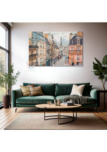Kanvas Yatay Duvar Tablosu Kanvas Paris Sokaklari Ev Ofis Salon Modern Duvar Tablosu fiyatları