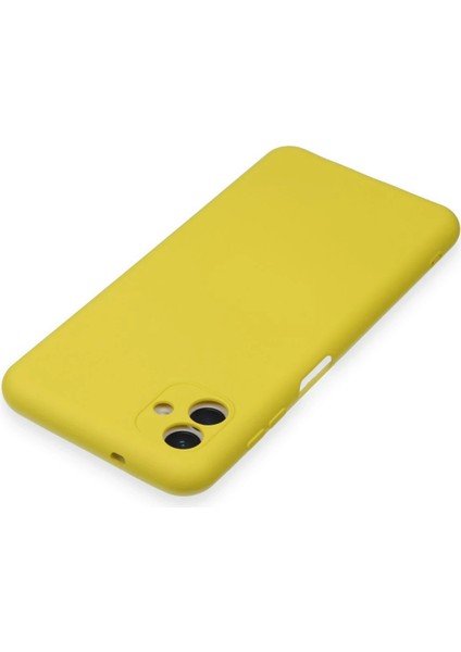 Samsung Galaxy A04 Kılıf Nano Içi Kadife Silikon - Sarı fırsatları