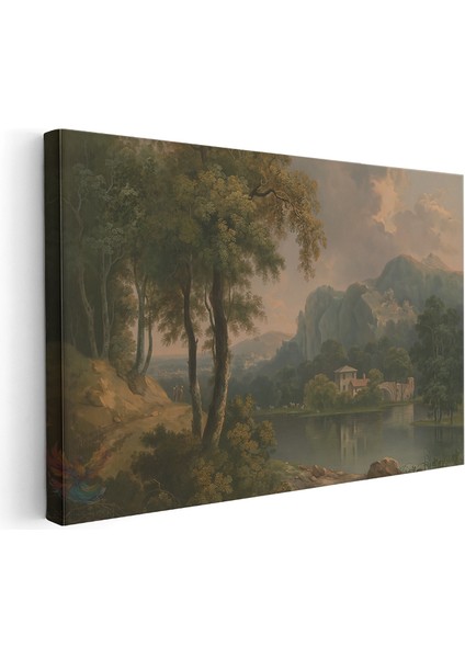 Kanvas Yatay Duvar Tablosu Kanvas Ormanlik Manzarasi Ev Ofis Salon Modern Duvar Tablosu