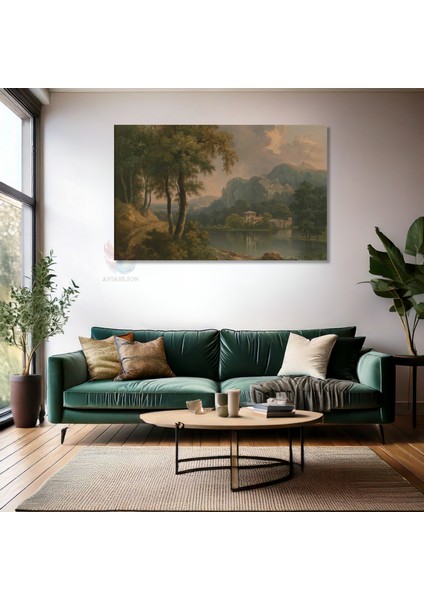Kanvas Yatay Duvar Tablosu Kanvas Ormanlik Manzarasi Ev Ofis Salon Modern Duvar Tablosu fiyatları