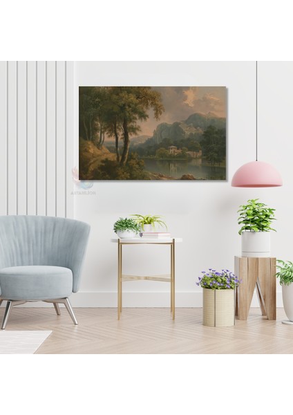 Kanvas Yatay Duvar Tablosu Kanvas Ormanlik Manzarasi Ev Ofis Salon Modern Duvar Tablosu modelleri