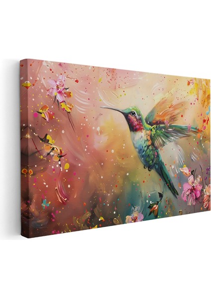 Kanvas Yatay Duvar Tablosu Kanvas Renkli Bir Kus Ev Ofis Salon Modern Duvar Tablosu