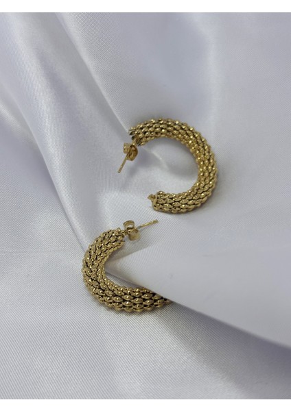 Milano Örgüsü Çelik Küpe