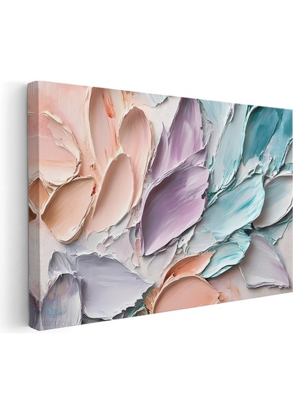 Kanvas Yatay Duvar Tablosu Kanvas Pastel Firca Darbeleri Ev Ofis Salon Modern Duvar Tablosu