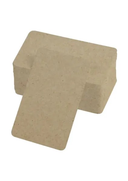 Boş Kelime Kartları 5x8 cm - 50 Adet Oval Kenarlı | Tabu &amp; Not Kartları - Kraft