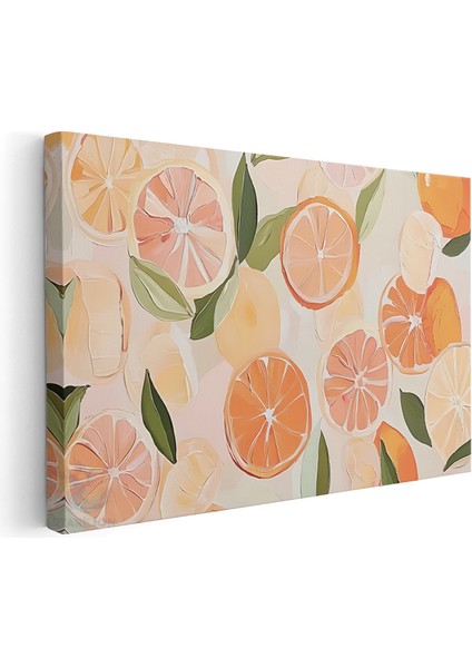 Kanvas Yatay Duvar Tablosu Kanvas Turuncgiller Ev Ofis Salon Modern Duvar Tablosu