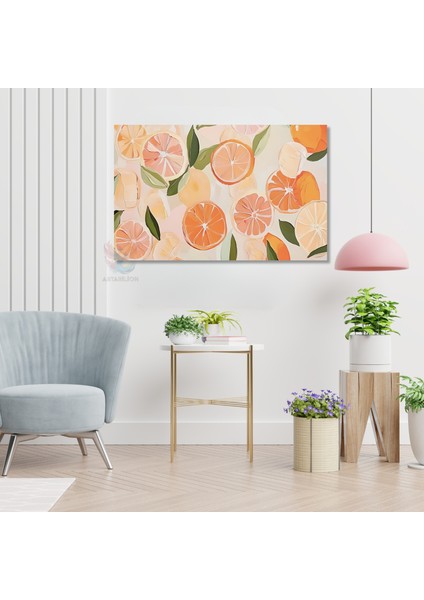 Kanvas Yatay Duvar Tablosu Kanvas Turuncgiller Ev Ofis Salon Modern Duvar Tablosu modelleri