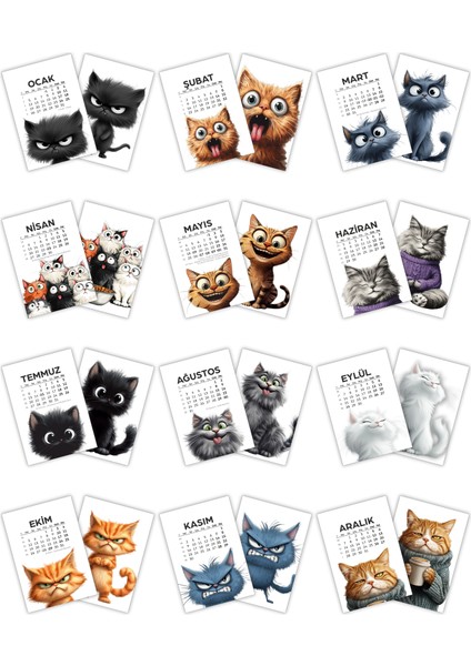 Yılı Üçgen Masa Takvimi Evcil Hayvan Kedi Resimli fiyatları