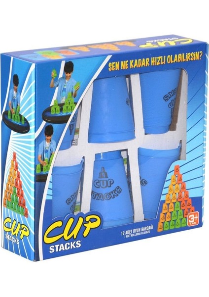 10020 Başel, Cup Stacks Bardak Oyunu Kız Erkek Çocuk Oyuncak Eğitici Oyuncaklar