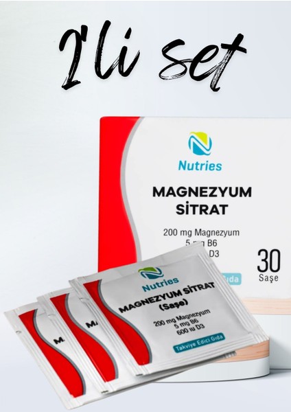 Magnezyum Sitrat Saşe - 2 Li Avantaj Paketi