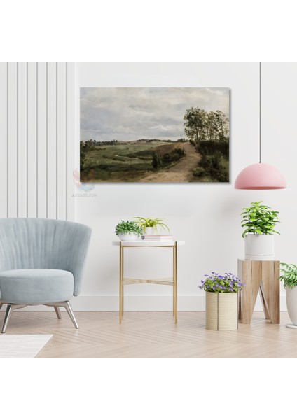 Kanvas Yatay Duvar Tablosu Kanvas Vintage Doga Manzarasi Ev Ofis Salon Modern Duvar Tablosu modelleri