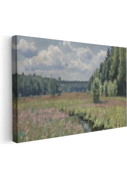 Kanvas Yatay Duvar Tablosu Kanvas Vintage Doga Manzarasi4 Ev Ofis Salon Modern Duvar Tablosu