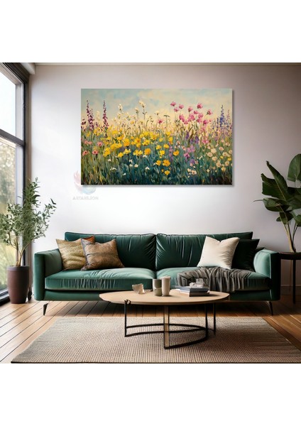 Kanvas Yatay Duvar Tablosu Kanvas Cicek BAHCESI22 Ev Ofis Salon Modern Duvar Tablosu fiyatları
