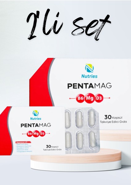 Pentamag Magnezyum Takviyesi 30 Kapsül - 2 Li Avantaj Paketi
