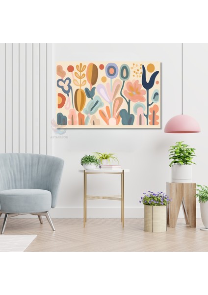 Kanvas Yatay Duvar Tablosu Kanvas Pastel Renk Sekiller2 Ev Ofis Salon Modern Duvar Tablosu modelleri