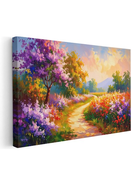 Kanvas Yatay Duvar Tablosu Kanvas Ilkbahar Manzarasi Ev Ofis Salon Modern Duvar Tablosu