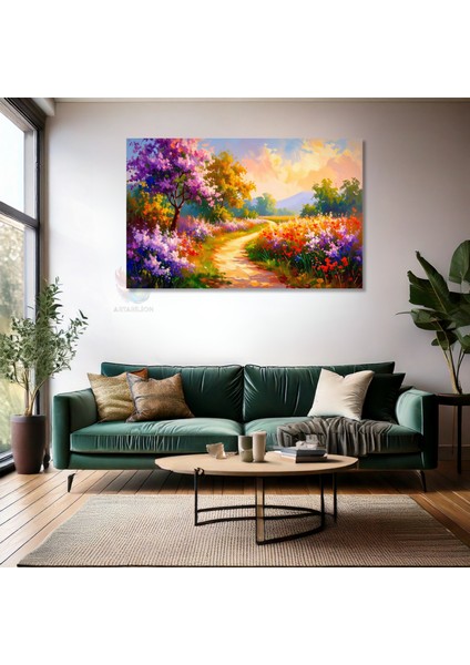 Kanvas Yatay Duvar Tablosu Kanvas Ilkbahar Manzarasi Ev Ofis Salon Modern Duvar Tablosu fiyatları