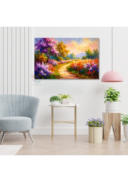Kanvas Yatay Duvar Tablosu Kanvas Ilkbahar Manzarasi Ev Ofis Salon Modern Duvar Tablosu modelleri