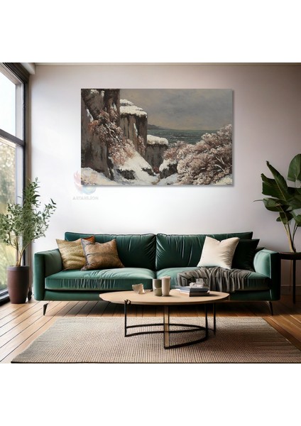 Kanvas Yatay Duvar Tablosu Kanvas Kis Manzarasi Ev Ofis Salon Modern Duvar Tablosu fiyatları