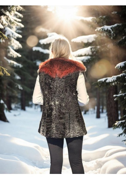 Kadın Kolsuz Hakiki Kürk - Siyah fiyatları