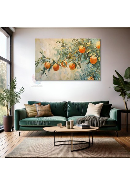 Kanvas Yatay Duvar Tablosu Kanvas Portakal Agaci Dallari Ev Ofis Salon Modern Duvar Tablosu fiyatları