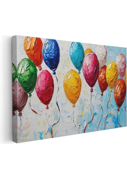 Kanvas Yatay Duvar Tablosu Kanvas Renkli Balonlar Ev Ofis Salon Modern Duvar Tablosu