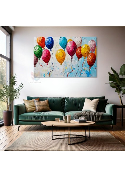 Kanvas Yatay Duvar Tablosu Kanvas Renkli Balonlar Ev Ofis Salon Modern Duvar Tablosu fiyatları