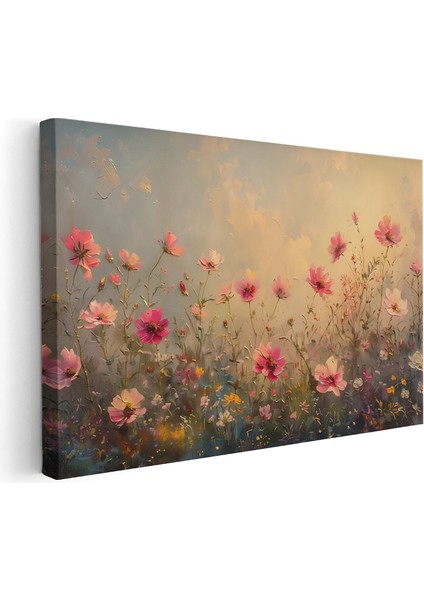 Kanvas Yatay Duvar Tablosu Kanvas Cicek BAHCESI33 Ev Ofis Salon Modern Duvar Tablosu