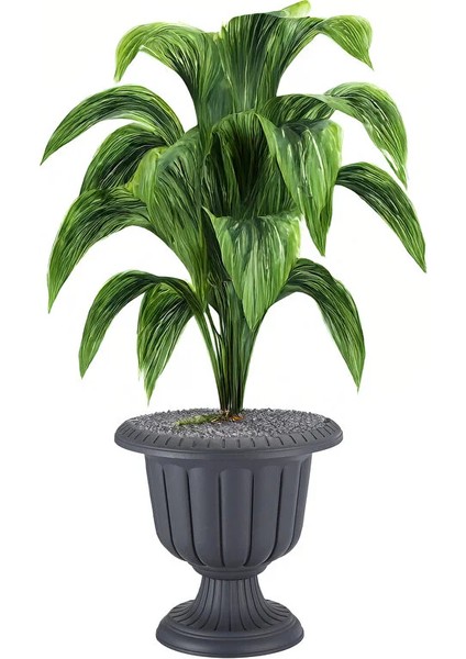 2 Adet Nergis Saksı 6 Litre Ayaklı Plastik Çiçek Saksı Seti modelleri