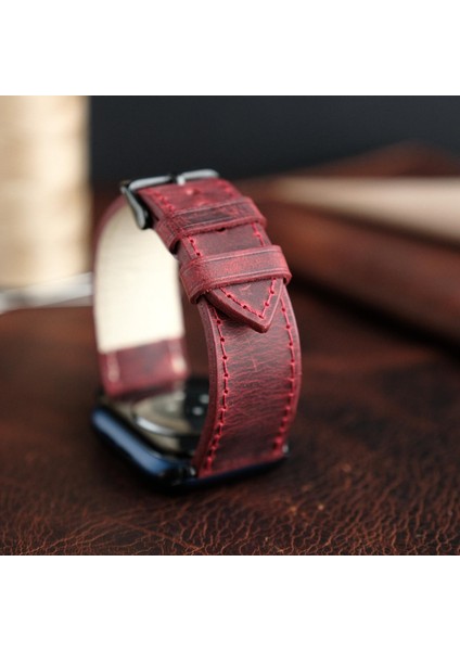Apple Watch Elit Seri 44-45-46-49(Ultra) Uyumlu Deri Kordon