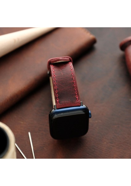 Apple Watch Elit Seri 44-45-46-49(Ultra) Uyumlu Deri Kordon indirimleri