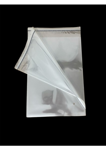 100 Adet 26X42 cm Bantlı Yapışkanlı Şeffaf Opp Jelatin Poşet, Şeffaf Poşet ( 26X37+5 Cm) indirimleri