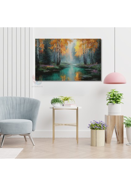 Kanvas Yatay Duvar Tablosu Kanvas Doga Manzarasi4 Ev Ofis Salon Modern Duvar Tablosu modelleri