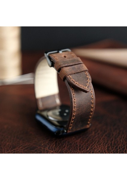 Apple Watch Elit Seri 44-45-46-49(Ultra) Uyumlu Deri Kordon