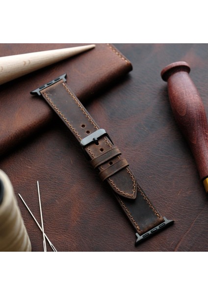 Apple Watch Elit Seri 44-45-46-49(Ultra) Uyumlu Deri Kordon fırsatları