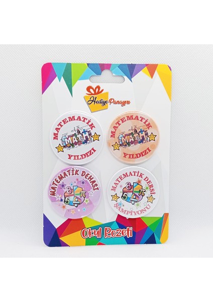 Matematik Dersi Öğrenci Motivayon Rozetleri