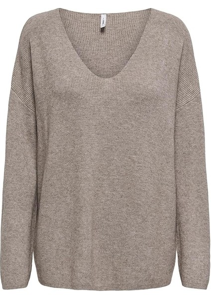 Onlibi Ls Rib Loose V-Neck cc Knt Kadın Kazak 15351121