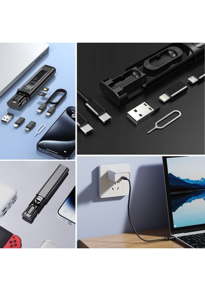 ® Cep Tipi 60W Bas Aç Type-C,iphone Şarj,micro USB Hızlı Şarj Data Kablo Seti fiyatları